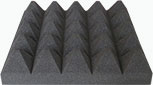 Pyramid profile acoustic soundproofing tile