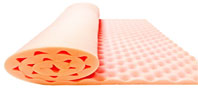 Luxury reflex medium density egg profile mattress topper