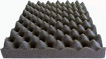 Convoluted profile acoustic soundproofing tile