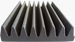 Wedge profile acoustic soundproofing tile